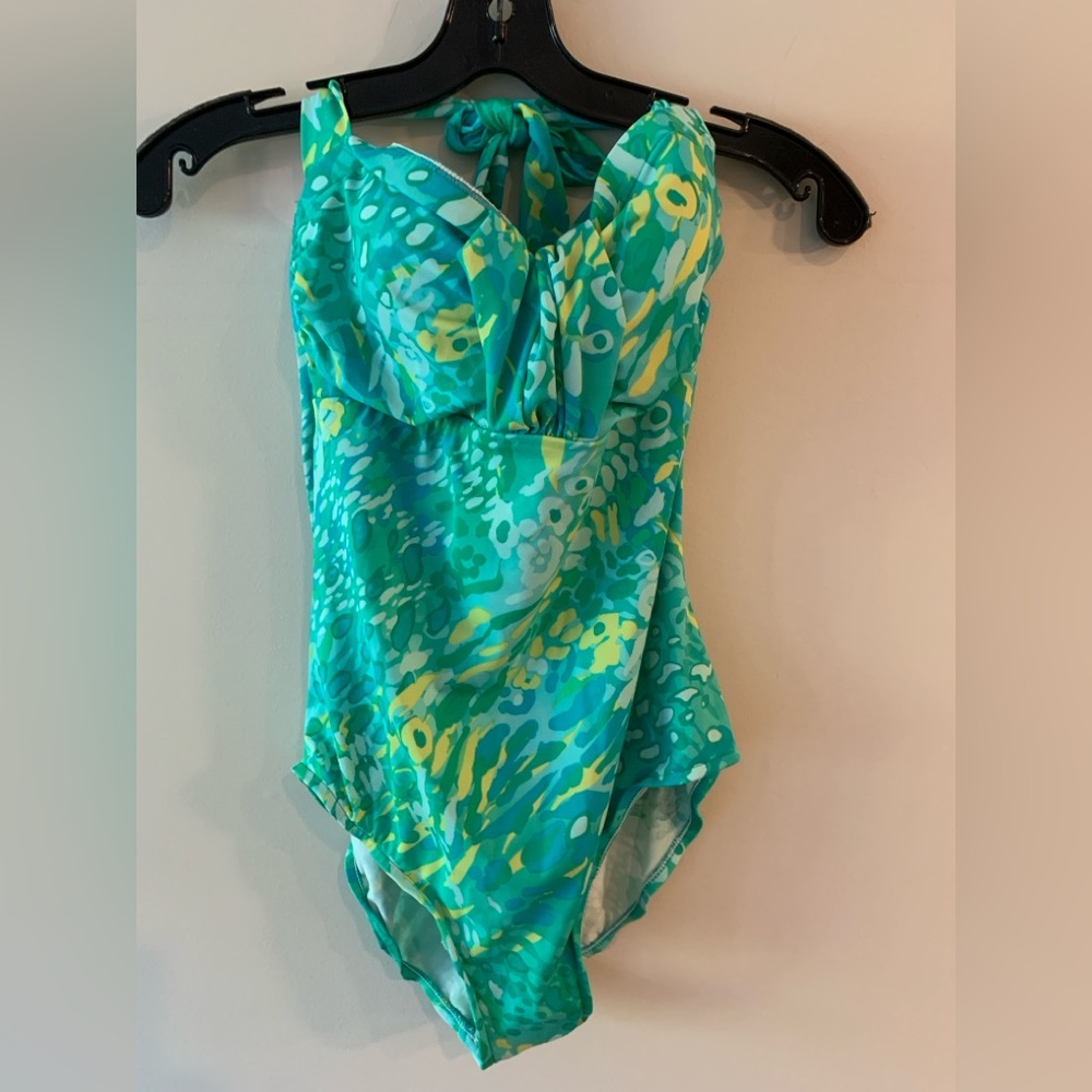 Upstream Vibrant Green and Yellow One Piece Swimsuit